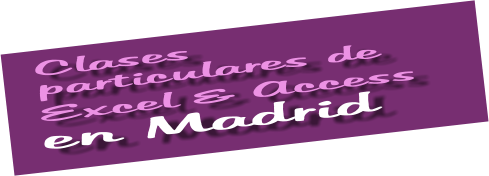 Clases particulares de Excel & Access  en Madrid